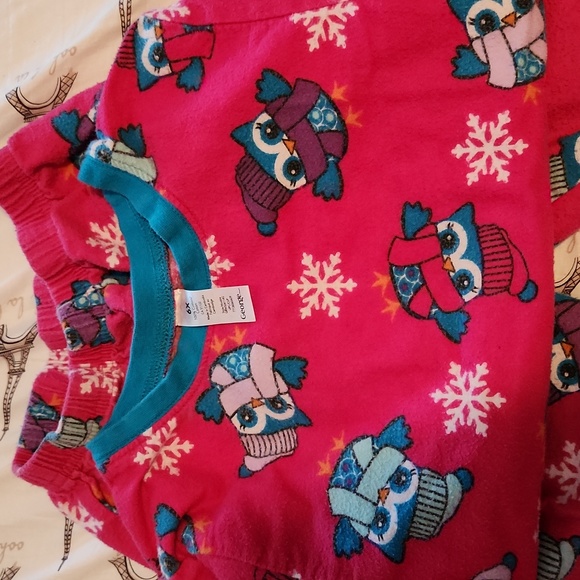 Winter themed Girl's owl pajama set George - Picture 2 of 4